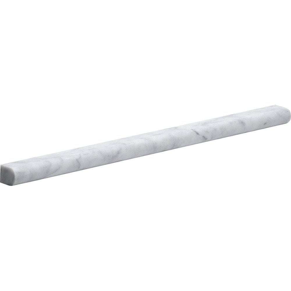 Carrara T Honed Pencil Liner Marble Moldings 1/2x12 Marble Honed 2x12 Moldings