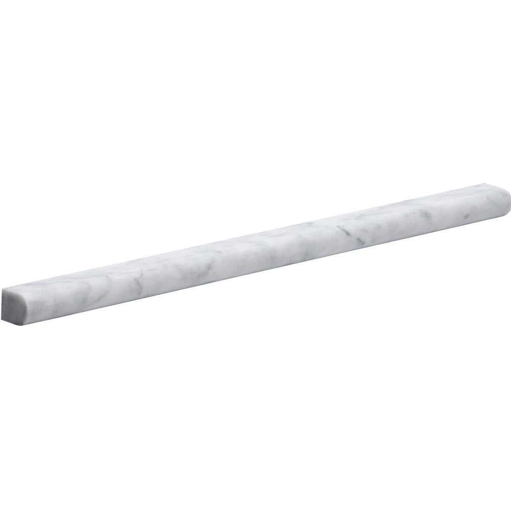 Carrara T Honed Pencil Marble Moldings 3/4x12 Marble Honed 2x12 Moldings