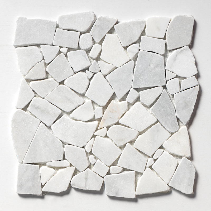 Carrara T Multi Finish Palladian Marble Mosaics 12x12 Marble Multi Finish 12x12 Mosaics