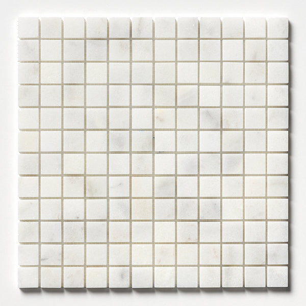 Carrara T Polished 1x1 Marble Mosaics 12x12