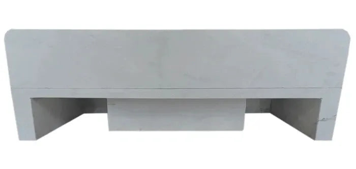 Carrara White Marble Wall-mount Bathroom Sink with Backsplash 18x36 by GobekDesign