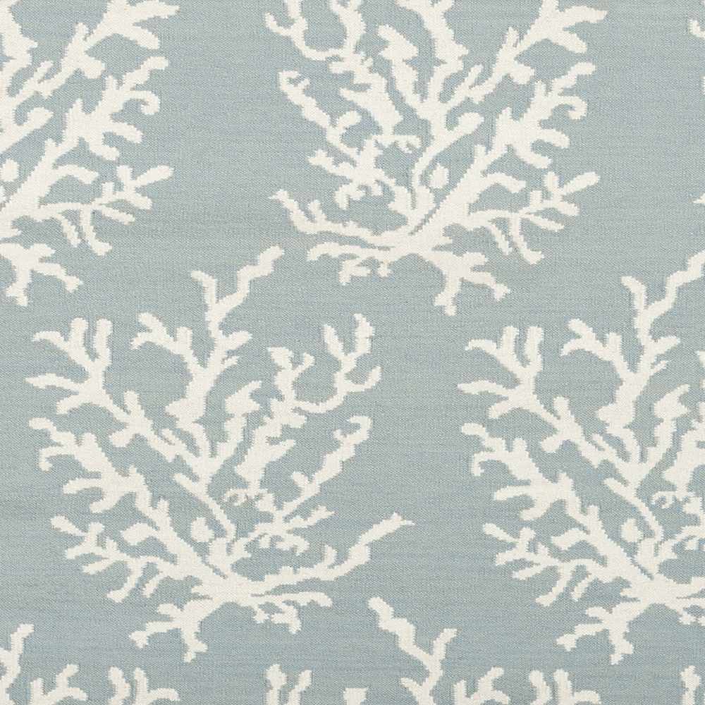 Carversville Ice Blue Botanical Wool Rug - Clearance by Boutique Rugs