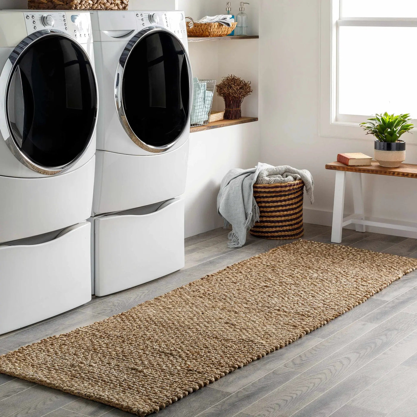 Caspar Hand Woven Natural Jute Rug by Boutique Rugs