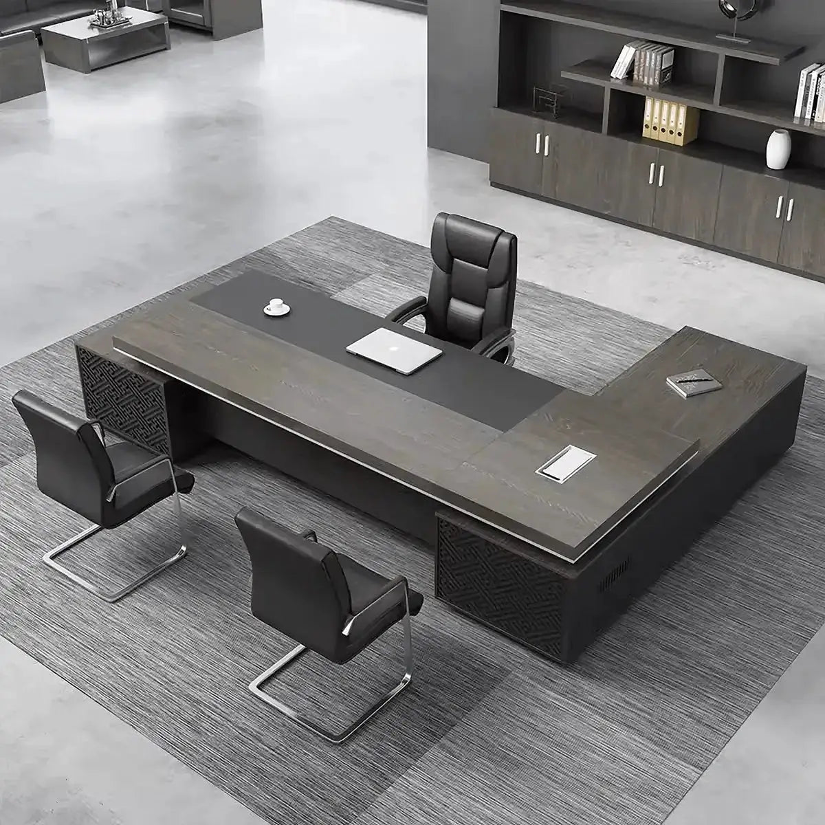 Caspian · Modern L-Shaped Executive Desk by Arc Grove