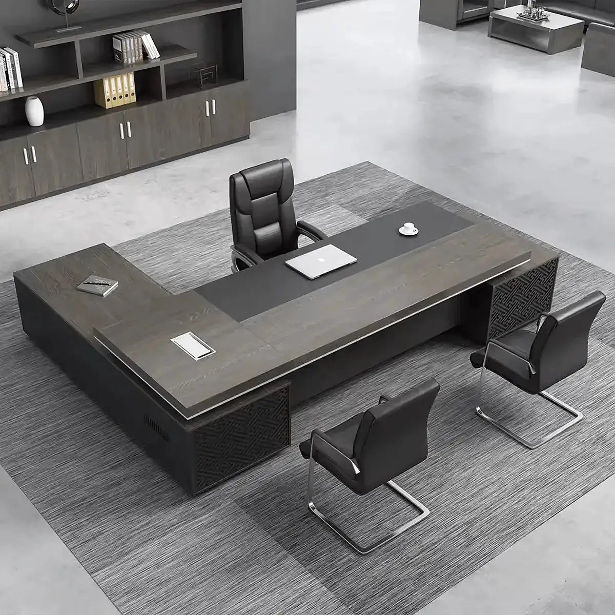 Caspian · Modern L-Shaped Executive Desk by Arc Grove