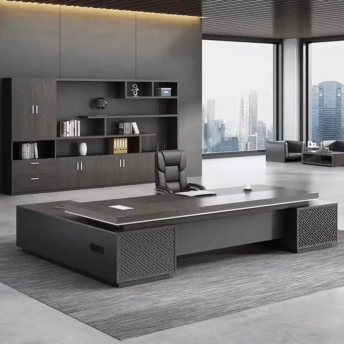 Caspian · Modern L-Shaped Executive Desk by Arc Grove