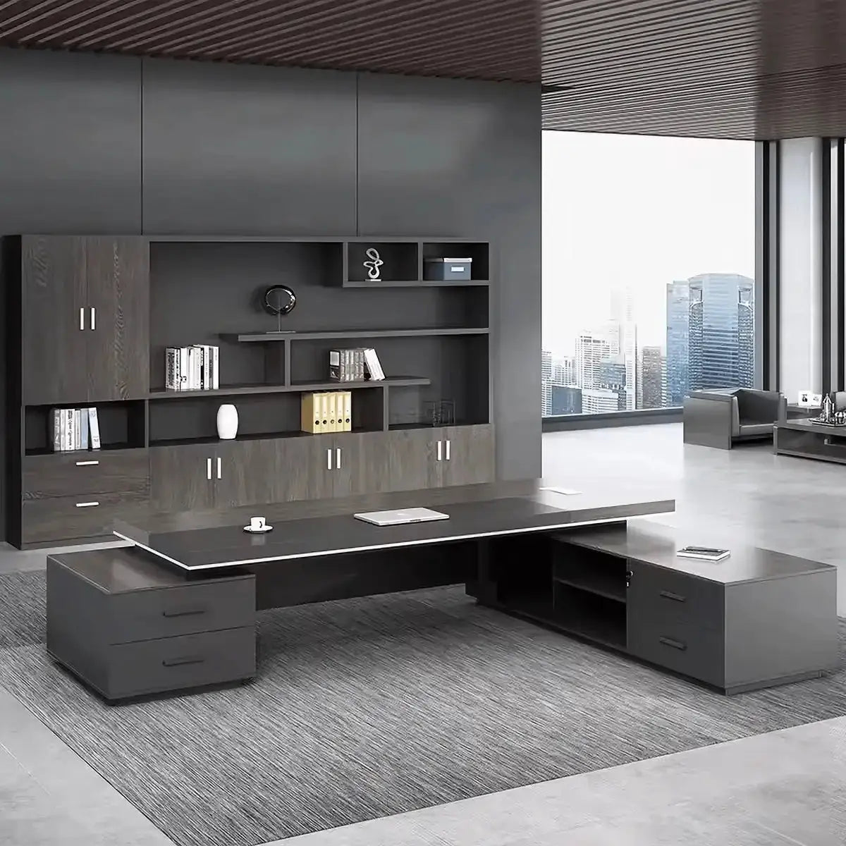 Caspian · Modern L-Shaped Executive Desk by Arc Grove