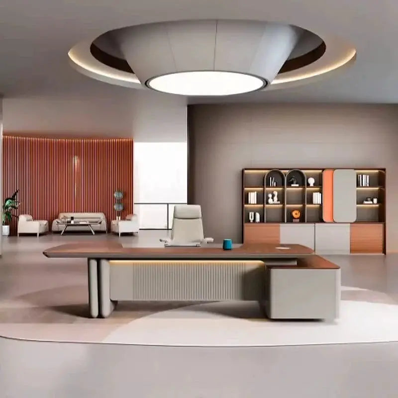 Caster · Modern L-Shaped Executive Desk by Arc Grove