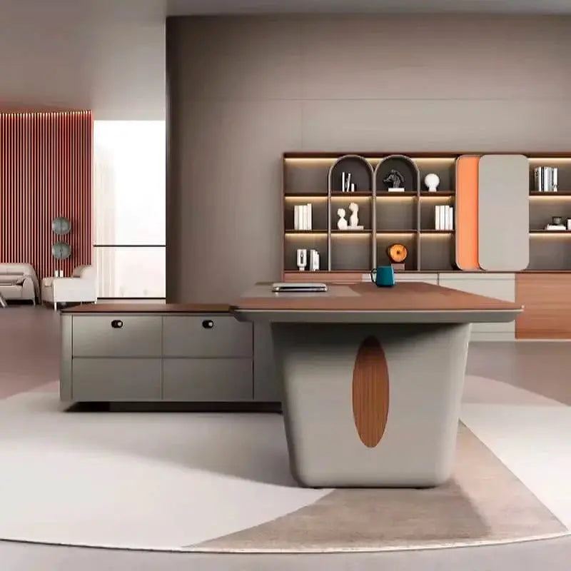 Caster · Modern L-Shaped Executive Desk by Arc Grove