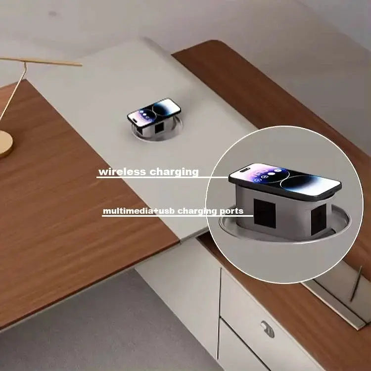 Caster · Modern L-Shaped Executive Desk by Arc Grove