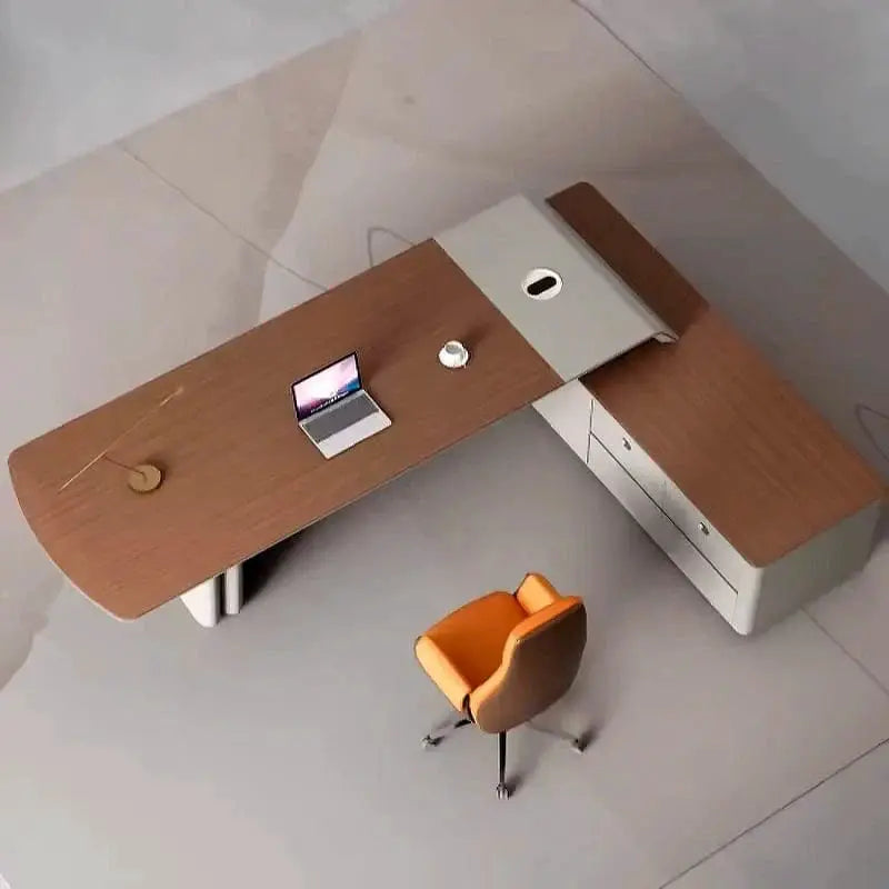 Caster · Modern L-Shaped Executive Desk by Arc Grove