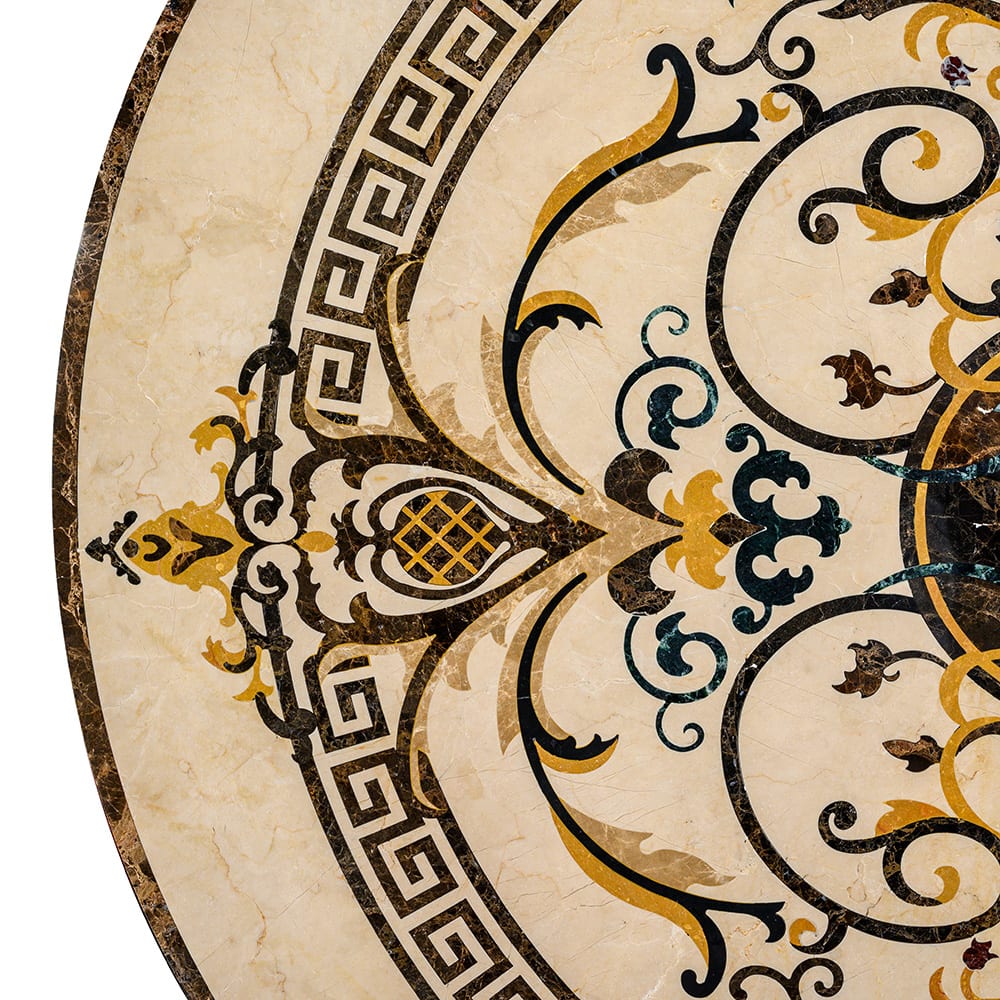 Cassina Multi Finish Round Marble Medallions 36x36 Marble Multi Finish 36x36 Medallions — 1