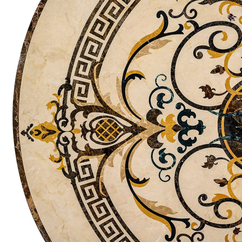 Cassina Multi Finish Round Marble Medallions 36x36 Marble Multi Finish 36x36 Medallions — 1