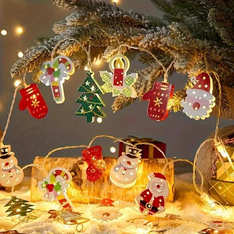 Cast Iron Christmas Garland 20 LED Warm White Lights by House Of Avana