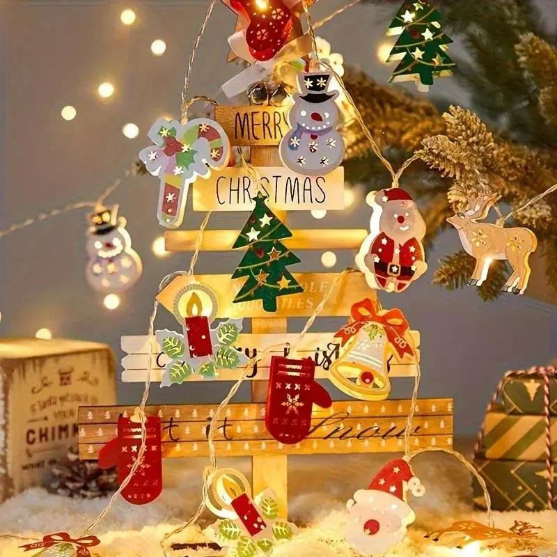 Cast Iron Christmas Garland 20 LED Warm White Lights by House Of Avana