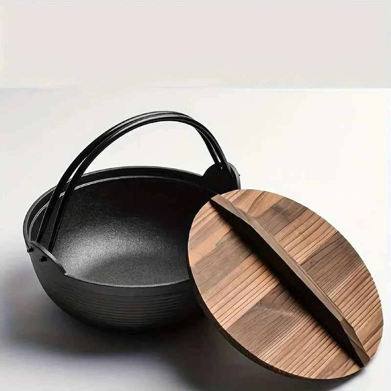Cast Iron Dutch Oven with Lid - Non-Stick, Thick-Walled, Perfect for Camping, Outdoor Cooking, and Japanese Hot Pot (Nabe) - Ideal for Thanksgiving, Christmas, Halloween, Valentine'S Day, Easter, Camping Gear|Sturdy Handle|Du by House Of Avana