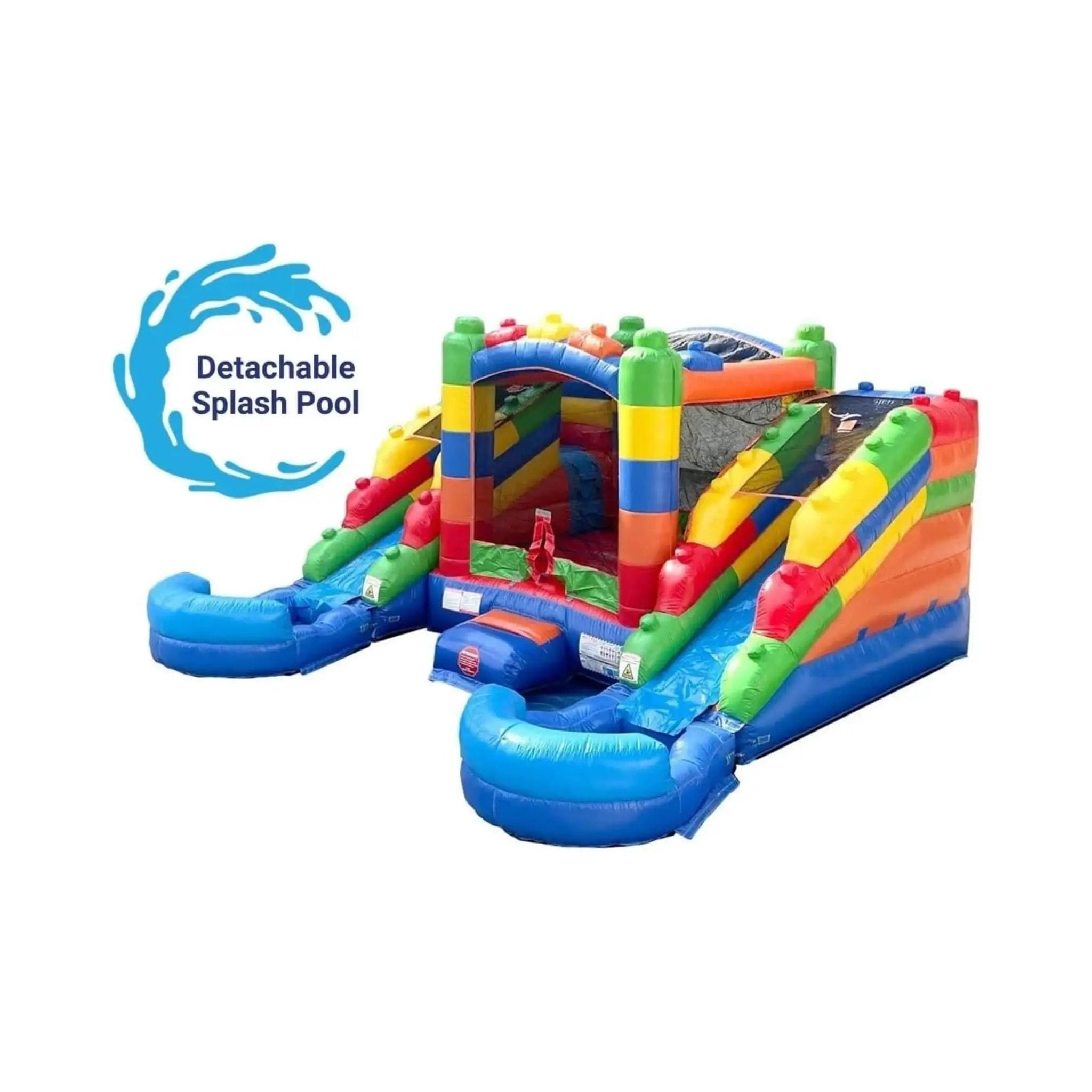 16FT Castle Bounce House With Dual Slides, Blower And Pool Combo (SAK56319) by SAKSBY WHOLESALE