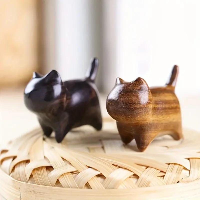Cat Pen Holder - Solid Wood Desk Organizer by House Of Avana