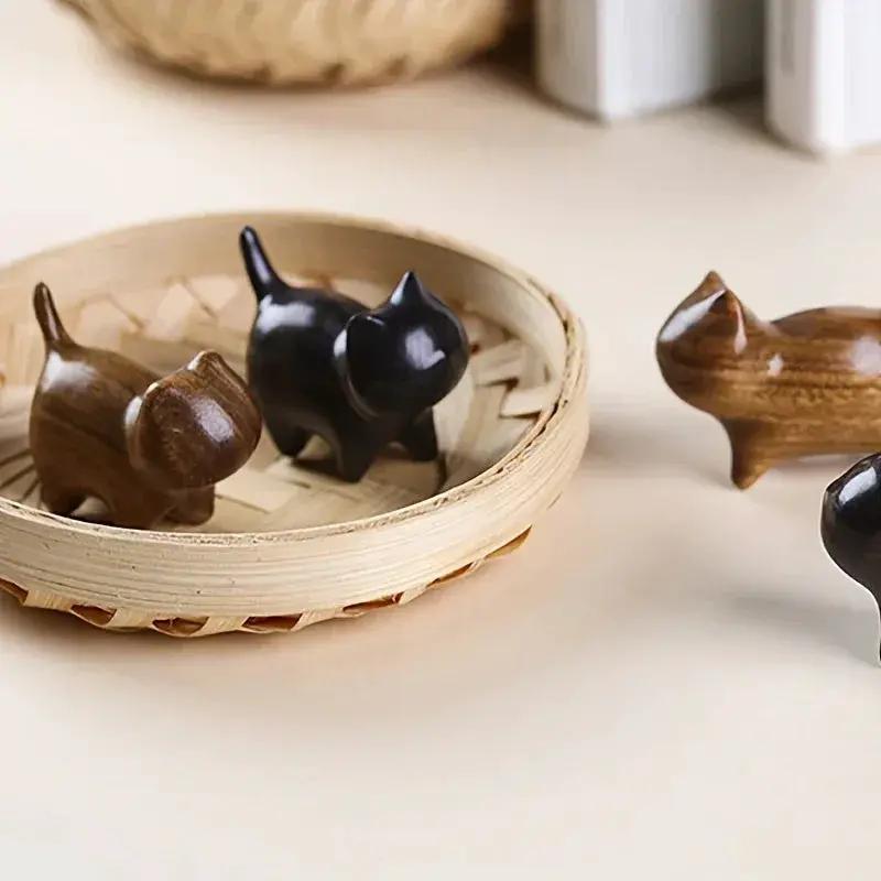 Cat Pen Holder - Solid Wood Desk Organizer by House Of Avana