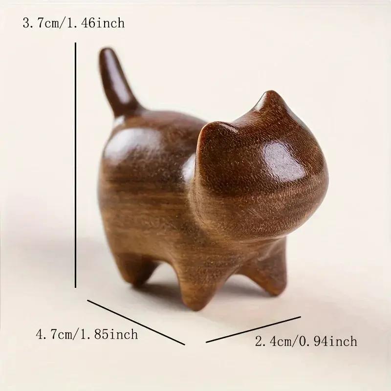 Cat Pen Holder - Solid Wood Desk Organizer by House Of Avana