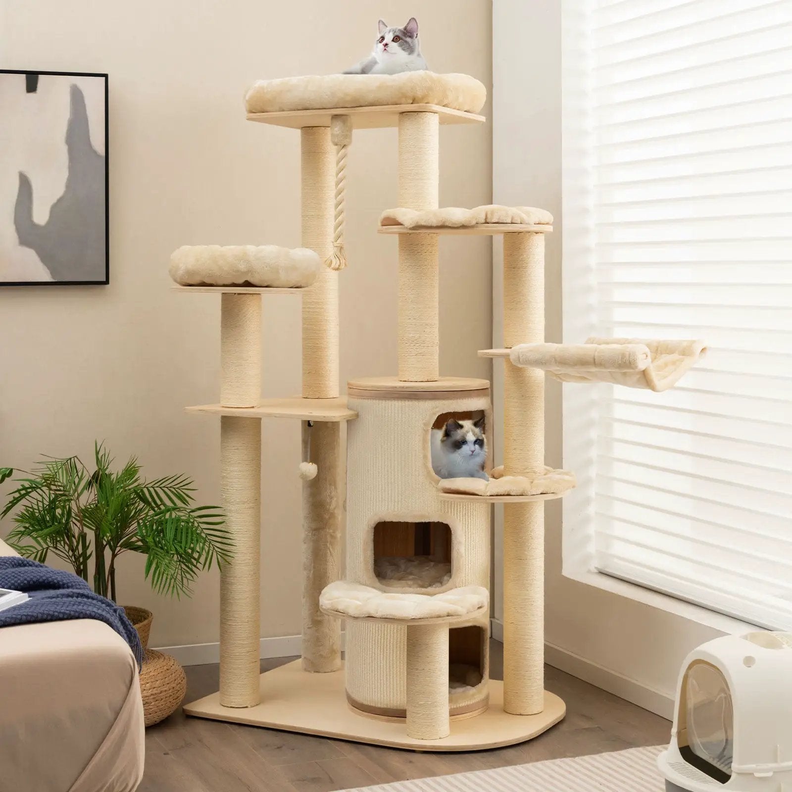 Multi-Level Cat Tree with 3-story Cat Condo by DirectDeals