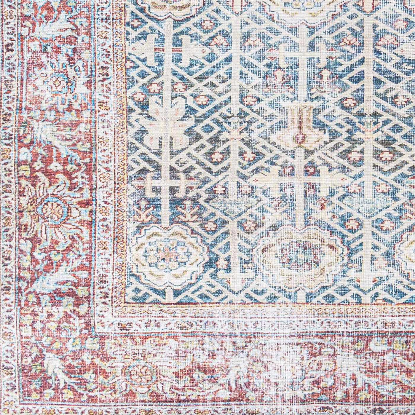 Rust Catadupa Distressed Washable Area Rug - Clearance by Boutique Rugs
