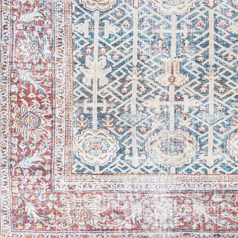 Rust Catadupa Distressed Washable Area Rug - Clearance by Boutique Rugs