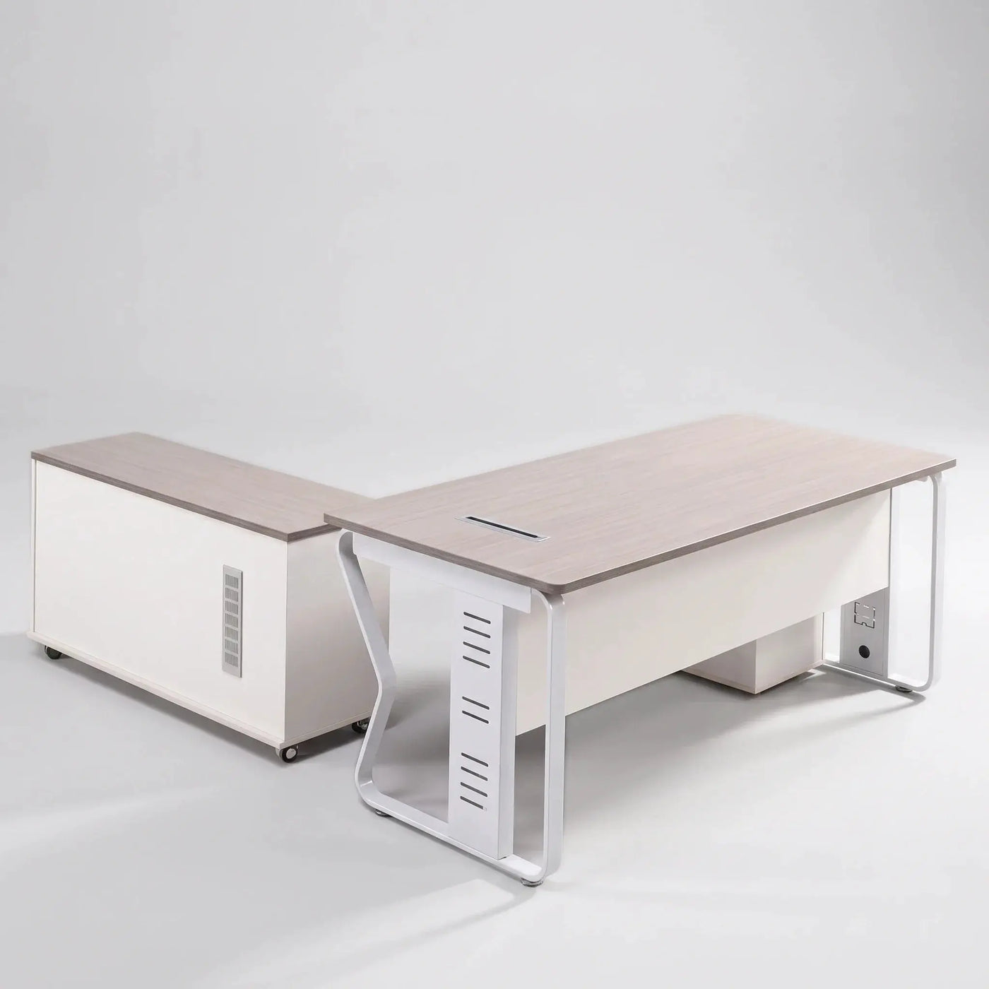 Eszti · Executive Desk w/ Mobile Storage by Arc Grove