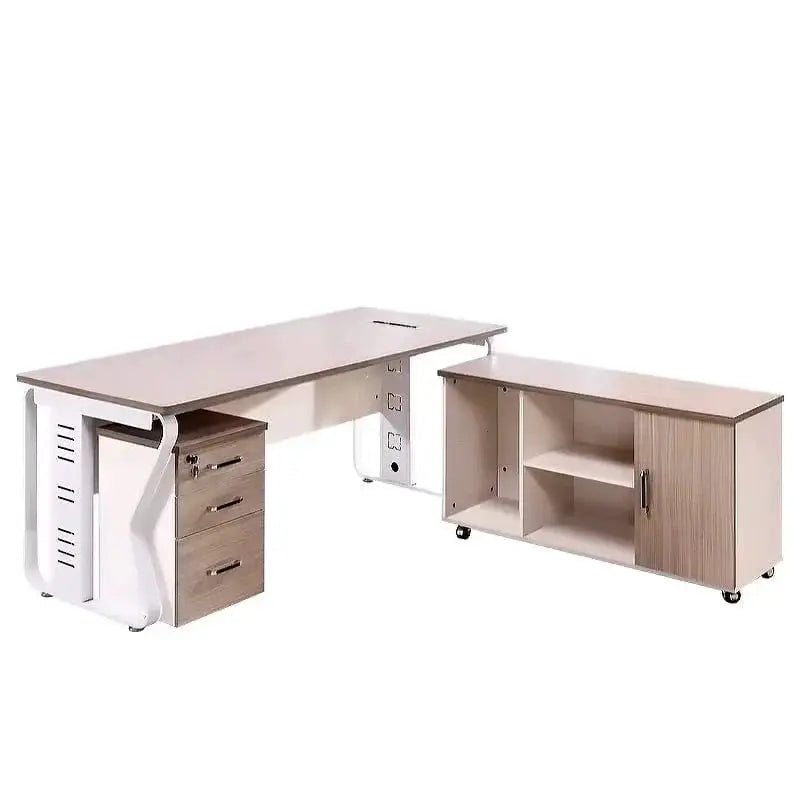 Eszti · Executive Desk w/ Mobile Storage by Arc Grove