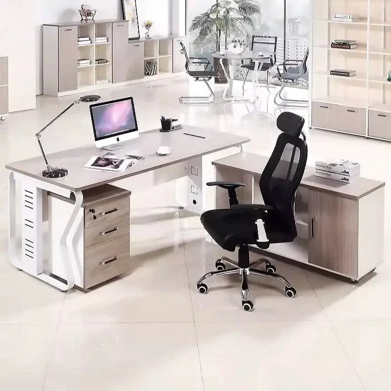Eszti · Executive Desk w/ Mobile Storage by Arc Grove