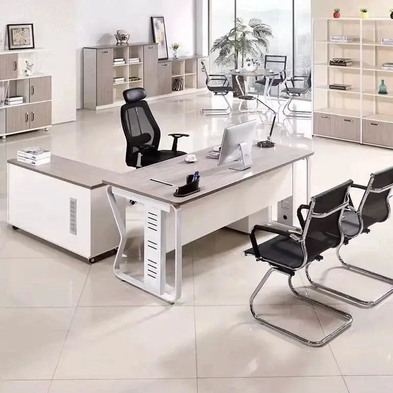 Eszti · Executive Desk w/ Mobile Storage by Arc Grove