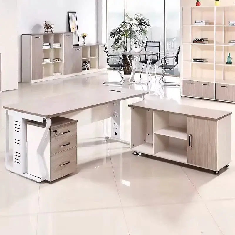 Eszti · Executive Desk w/ Mobile Storage by Arc Grove