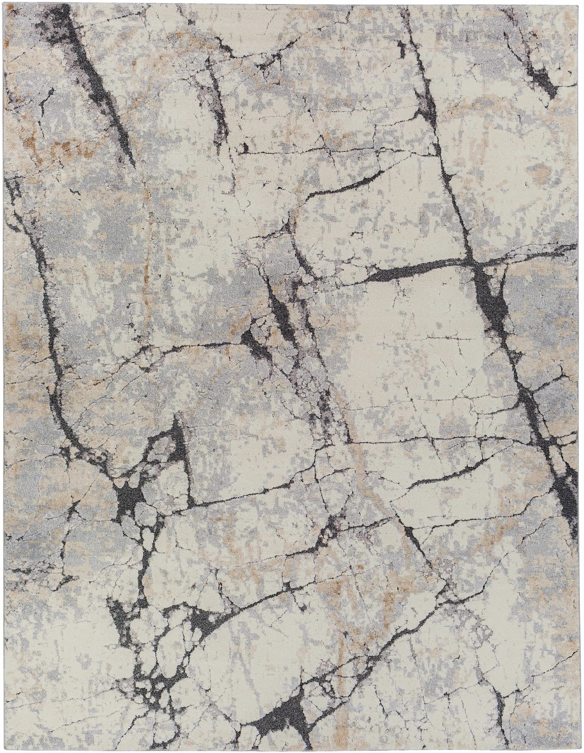 Cavetown Gray Marble Thick Rug by Boutique Rugs