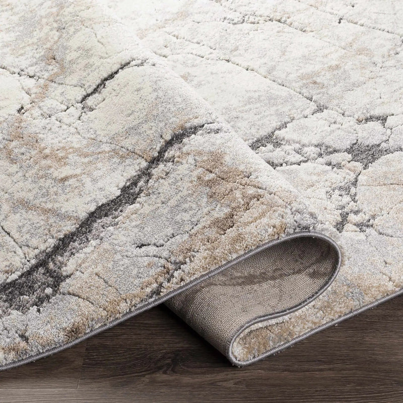 Cavetown Gray Marble Thick Rug by Boutique Rugs