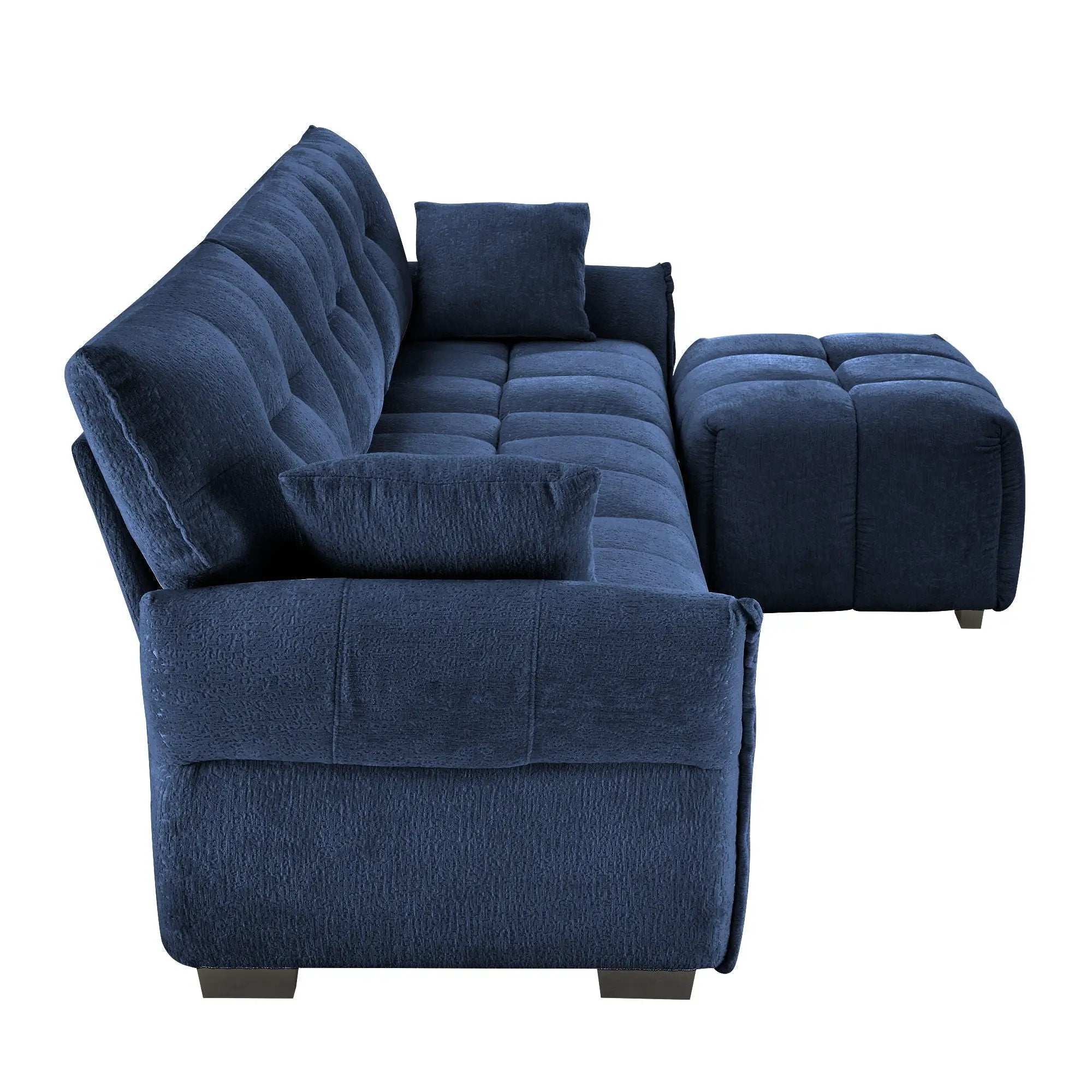 Sofa Set With Ottoman And Pillows, Textured, High Resilience Cushions by Unique Piece Furniture