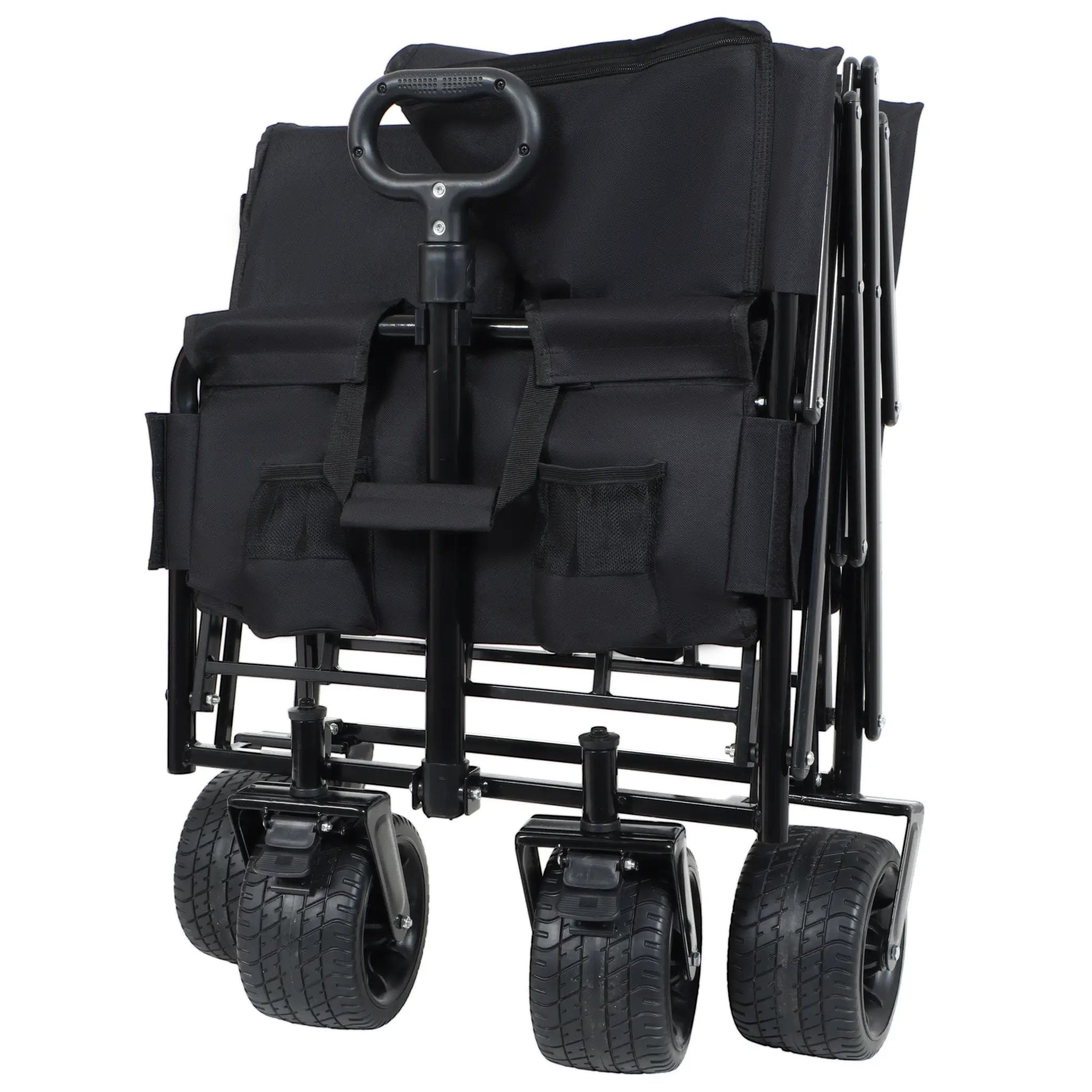3-in-1 Convertible Folding Wagon Cart with Bench Seat & Storage by HouseOfZazla