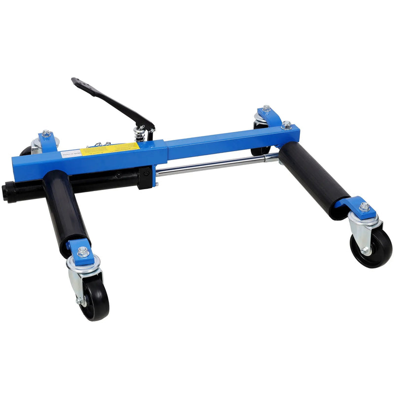 Hydraulic Car Wheel Dolly (Set of 2) With Foot Pedal Lift, 1, 500Lbs Capacity - Black / Blue by HouseOfZazla