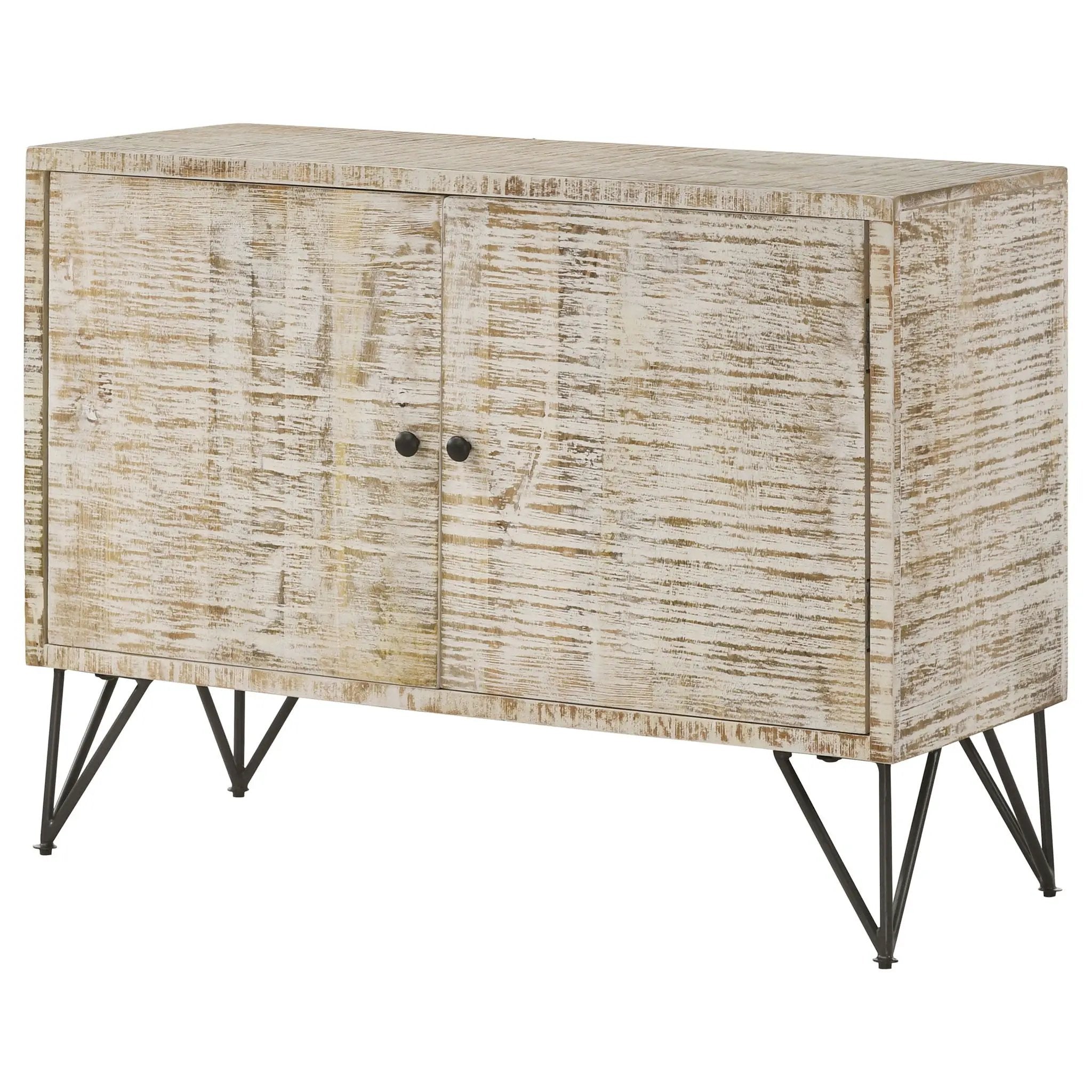 Eileen 2-door Wood Storage Accent Cabinet White Washed by Unique Piece Furniture