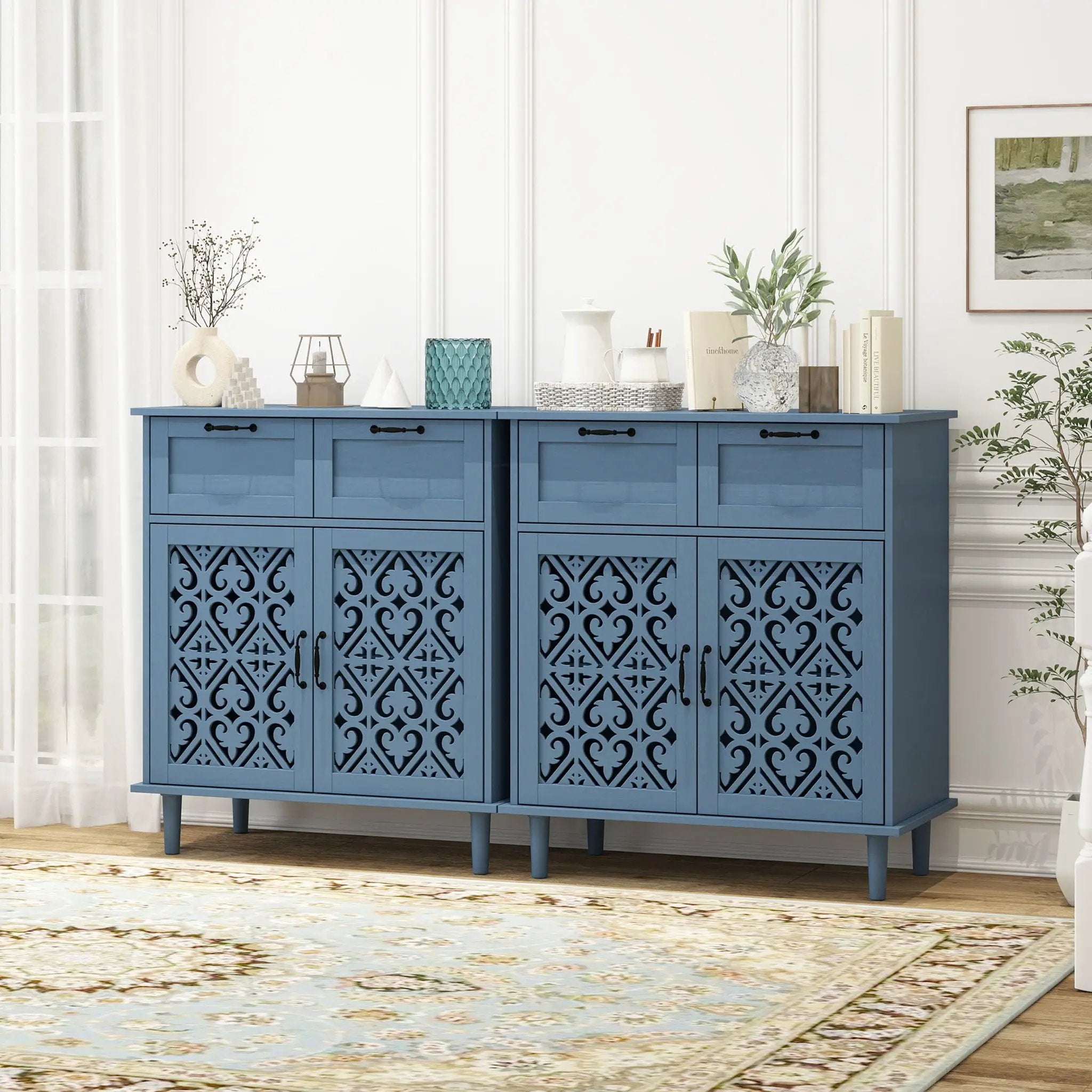 2 Door 2 Drawer Elegant Cabinet by HouseOfZazla