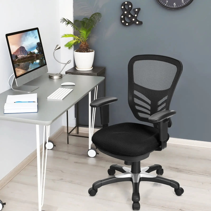 Ergonomic Mesh Office Chair with Adjustable Back Height and Armrests by DirectDeals