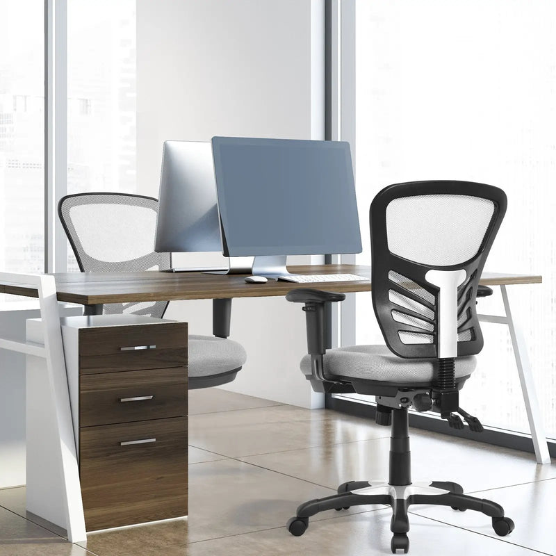 Ergonomic Mesh Office Chair with Adjustable Back Height and Armrests by DirectDeals