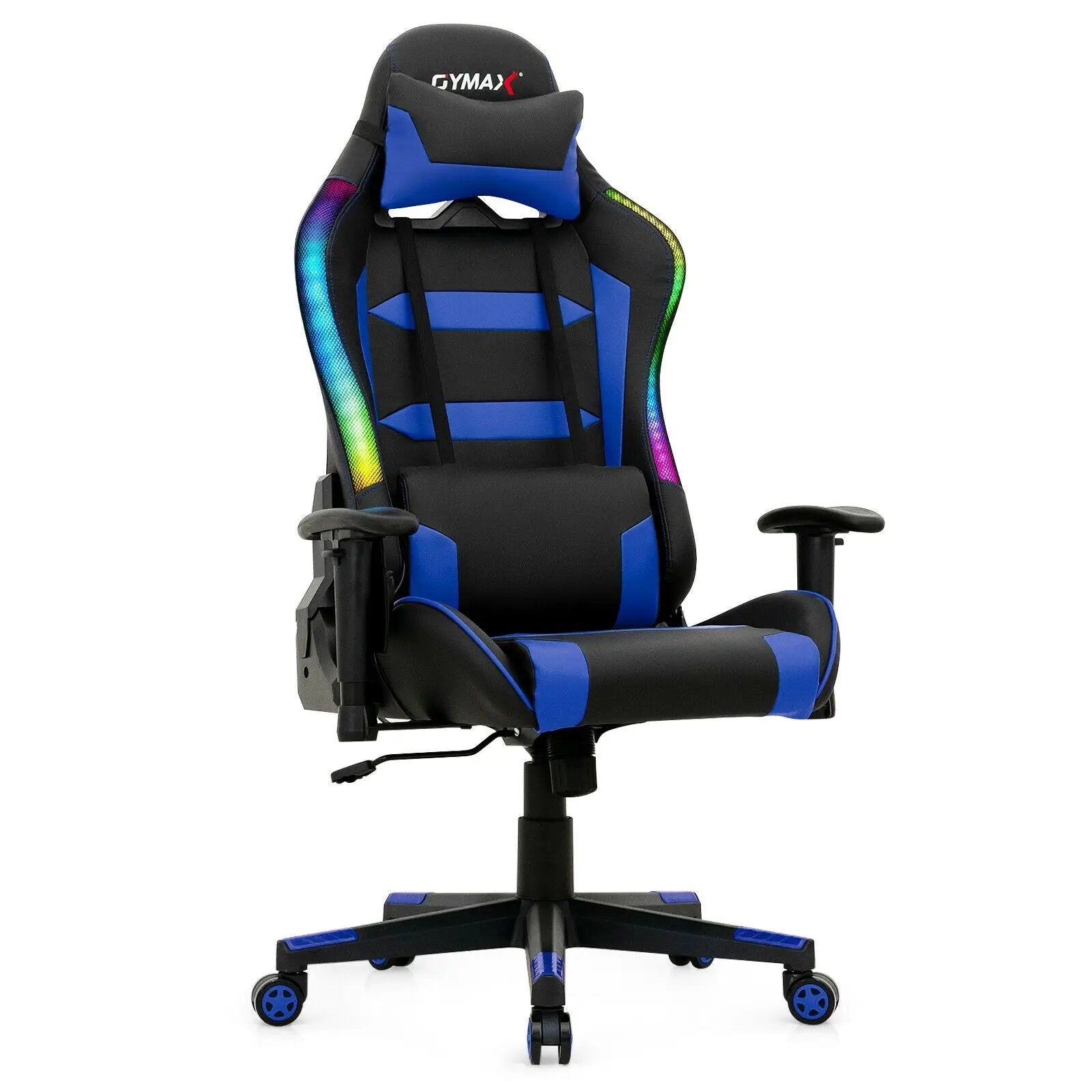 Adjustable Swivel Gaming Chair with LED Lights and Remote by DirectDeals