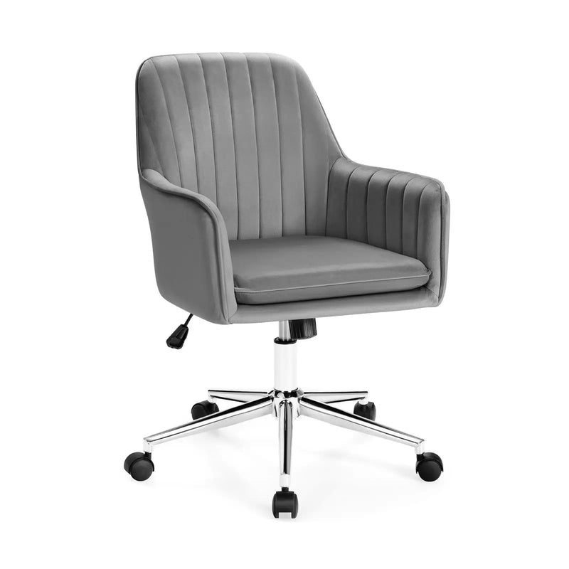 Velvet Accent Office Armchair with Adjustable Swivel and Removable Cushion by DirectDeals