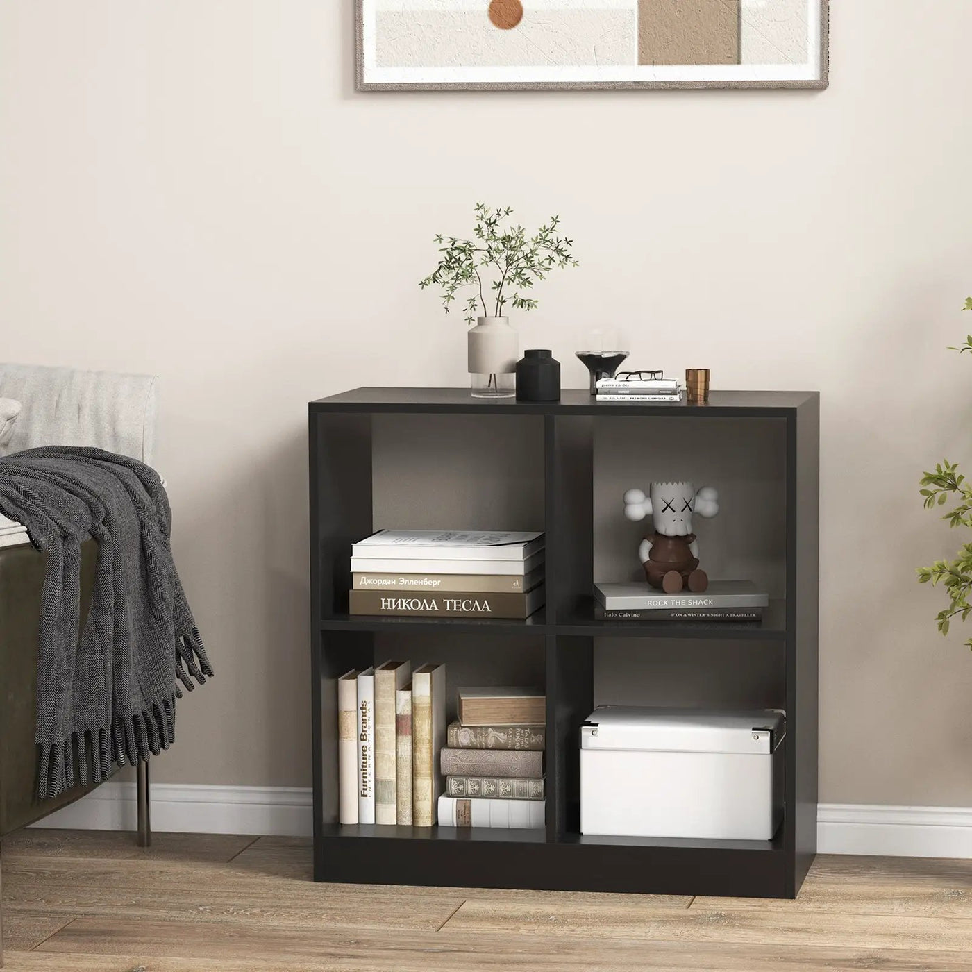 4-Cube Kids Bookcase with Open Shelves by DirectDeals