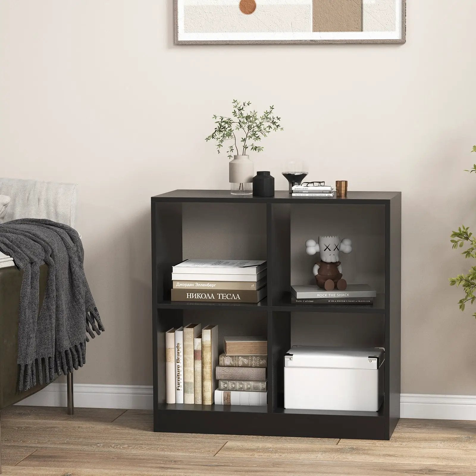 4-Cube Kids Bookcase with Open Shelves by DirectDeals