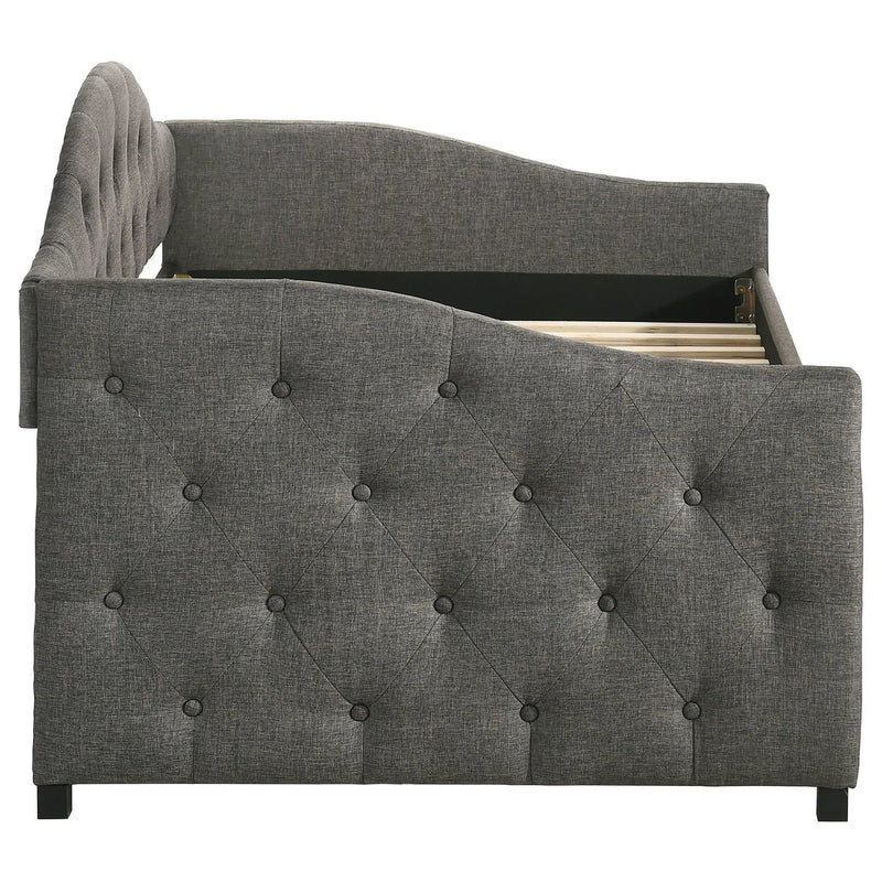 Sadie Upholstered Twin Daybed with Trundle Grey by Unique Piece Furniture