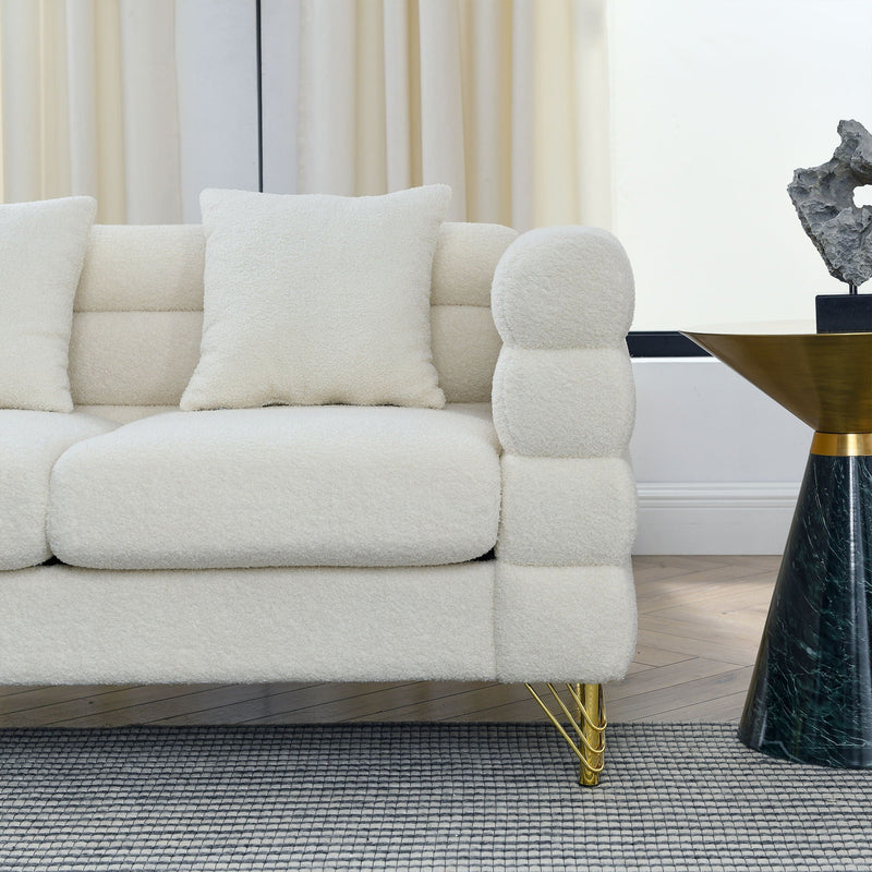 Oversized 2 Seater Sectional Sofa With Deep Seating And 2 Pillows by HouseOfZazla