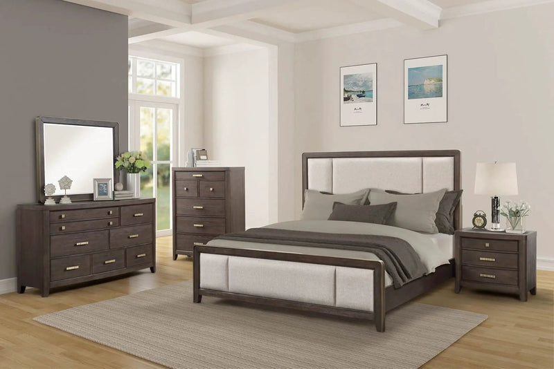 Upholstered Headboard & Footboard With Traditional Styling Bed by Unique Piece Furniture