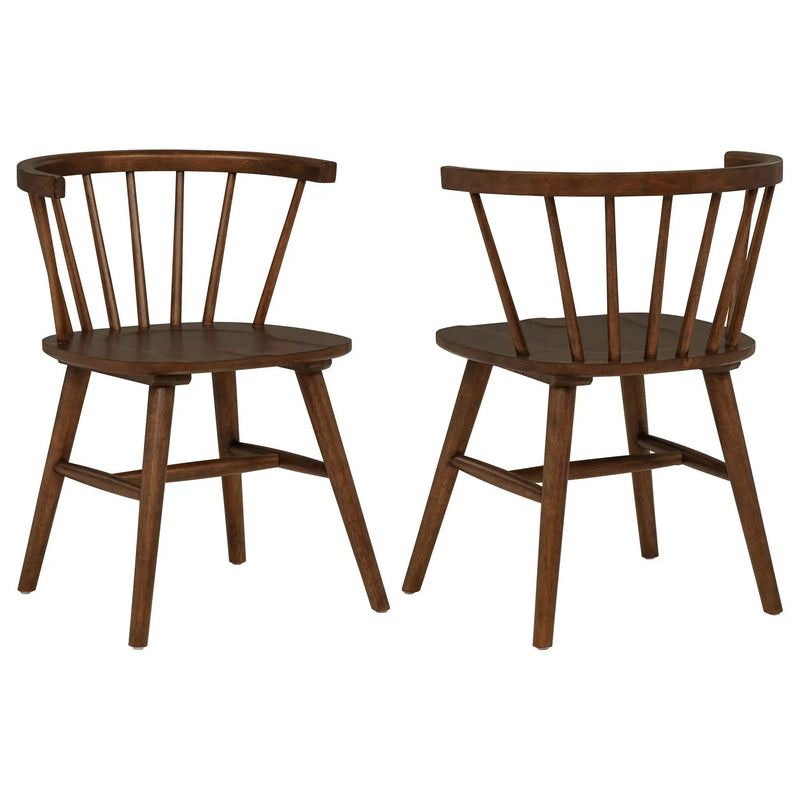 Jeffries Windsor Wood Dining Side Chair Walnut (Set of 2) by Unique Piece Furniture