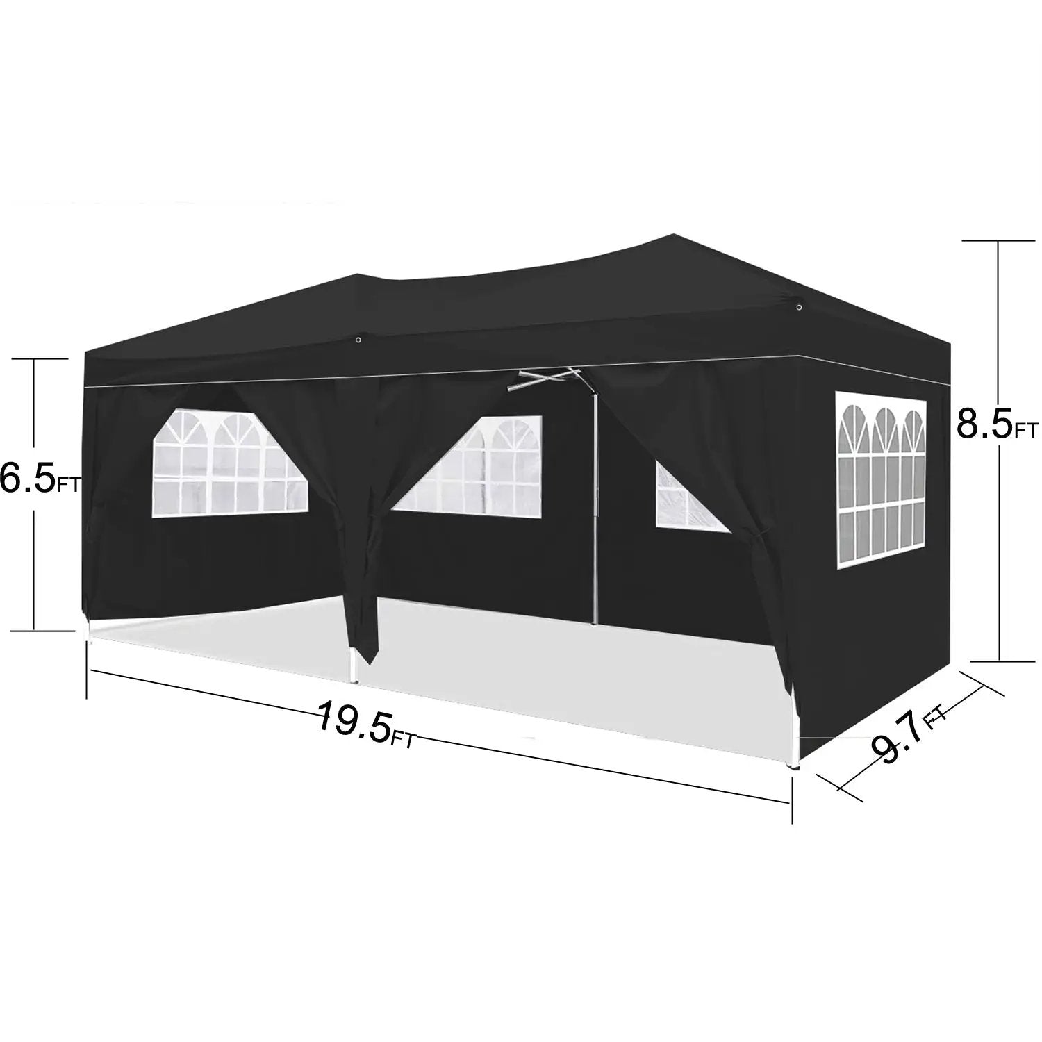 10'x20' EZ Pop Up Canopy Tent with Removable Sidewalls by HouseOfZazla